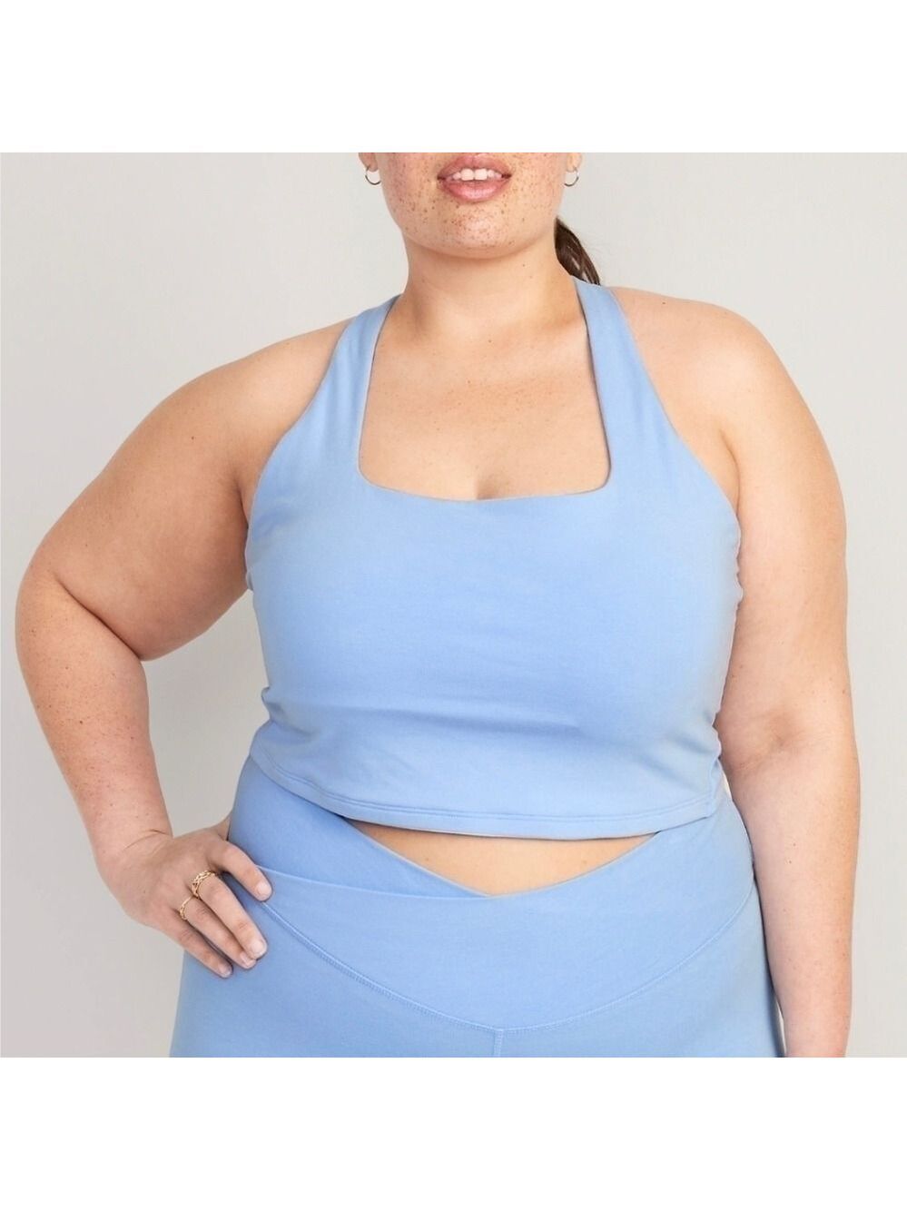 2X - Old Navy | Light Support PowerChill Cross-Back Longline Sports Bra